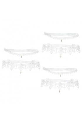GALPADA 6 Pcs Jarretière De Mariée Jarretières De Mariage Costumes pour Femmes Costumes De Femmes Jarretière De Mariage Blanc