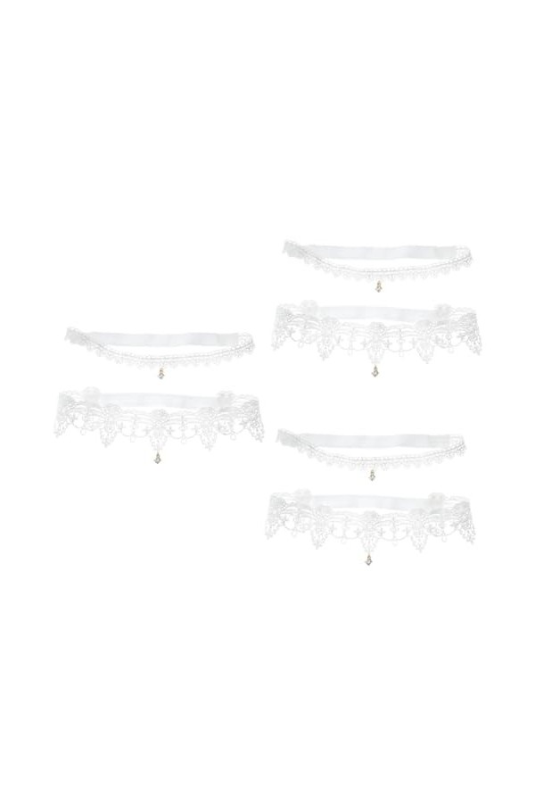GALPADA 6 Pcs Jarretière De Mariée Jarretières De Mariage Costumes pour Femmes Costumes De Femmes Jarretière De Mariage Blanc