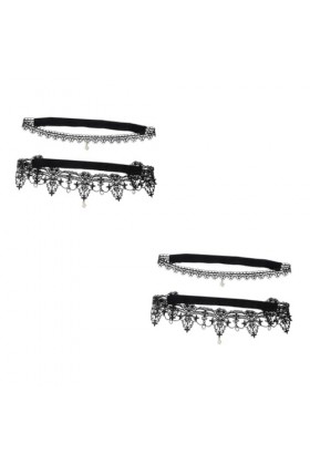 4 Pcs Jarretière De Mariée Blanc Ceinture Jarretière pour La Mariée Robe De Mariée Ceinture Strass Pendentif Jarretière Stras