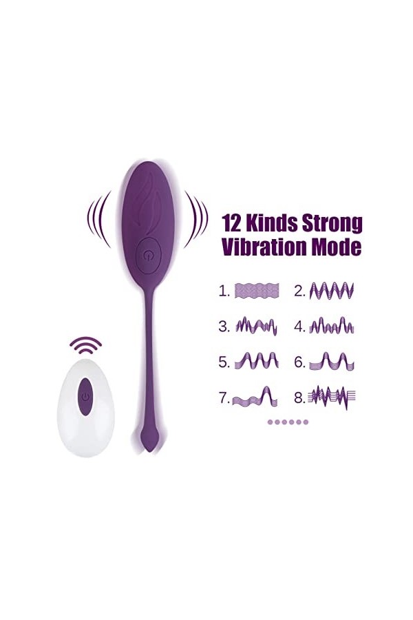12 Modes Sex Toyspour pour Couple Oeuf Vibrant Connecté Telephone longue Distance, Sexes Plaisir Femme Mini Vibromasseurs Fem
