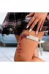 Bijoux de cuisse pour femmes,Chaîne de jambe de performance de scène dHalloween pour femme - Glands de perles dimitation de