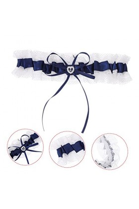 ifundom Jarretière Anneau De Jambe Bleu Accessoires Bleu Jarretière Fleur Accessoires Mariées Arc Jarretière Jambe De Mariage