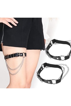 Jarretière de Jambe pour Femme, Largement Utilisée, Réglable, 17,9 Pouces de Long, Porte-jarretelles de Cuisse, Ornement en F