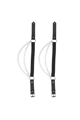 Porte-jarretelles pour Femmes, Réglable, Largement utilisé, Ornement en Forme de Cœur, 17.9 Pouces de Long, 2 Pièces pour Fêt