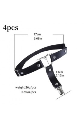 KGDUYC 4 Pièces Jambe Jarretière Réglable -Punk Gothique Photographie Costume de Danse,Punk Gothique Jarretière Anti Dérapant
