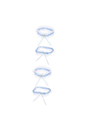 GALPADA 2 Ensembles Porte-Jarretelles Mariée Dentelle Jarretières Strass Jarretière Mariage Dentelle Jarretière Dentelle Mari