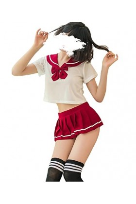 SINROYEE Anime Cosplay Lingerie Costume de marin japonais pour femme sexy Écolière - -