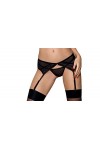 Selente Love & Fun, délicat porte-jarretelles pour femme dans une superbe boîte cadeau, Noir-large-dentelle, M/L