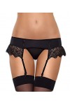 Selente Love & Fun, délicat porte-jarretelles pour femme dans une superbe boîte cadeau, Noir-large-dentelle, M/L
