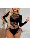 Générique Bodystocking Ouvert Entrejambe Mesdames Sexy Creux Net Bas Sexy Body Net Vêtements Tenue Sexy Femme Coquine Hot B-
