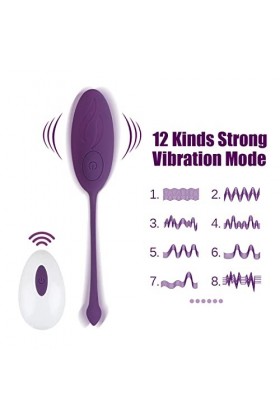 12 Modes Sex Toyspour pour Couple Oeuf Vibrant Connecté Telephone longue Distance, Sexes Plaisir Femme Mini Vibromasseurs Fem