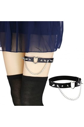 Ranuw Punk PU Cuir Cuisse Chaîne Jambe Corps Chaîne Harnais Gothique Jambe Jarretière Mode Plage Club Fête Corps Fournitures 