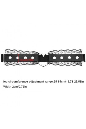 AIJUZIJIE Garter de Jambe en Cuir Conception de Coeur réglable CElonge de Cuisse élastique CElonge Punk Coucs Bonnes