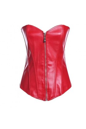 Tafutaanga Corset Gothique En Cuir Sexy, Corset Steampunk Corset DOs En Acier, Sur La Poitrine À Lacets Corset De Taille Des