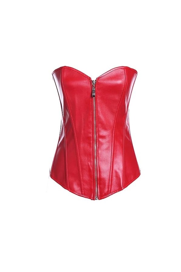 Tafutaanga Corset Gothique En Cuir Sexy, Corset Steampunk Corset DOs En Acier, Sur La Poitrine À Lacets Corset De Taille Des
