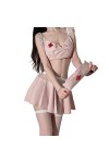 QNCLO Lingerie sexy pour infirmière - Rose 1