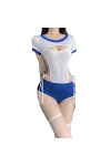 QNCLO Sous-vêtement sexy pour femme et étudiante - Jeu de rôle exotique japonais - Body blanc5 