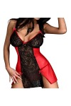Luckywaqng Body sexy pour femme - Style bowknot - Sexy Out Clubwear - Robe de nuit - Sous-vêtements sexy - Mini robe de linge