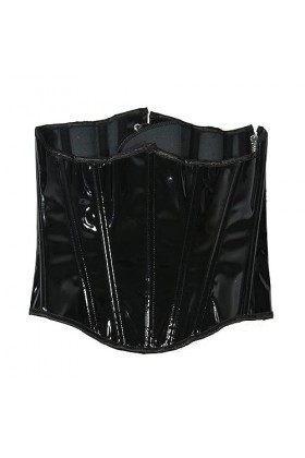 Corset Overbust Sexy En Pvc ， Haut De Lingerie Basque Steampunk ， Corset Goth Noir ， Corset DEntraîneur De Taille En Cuir Po