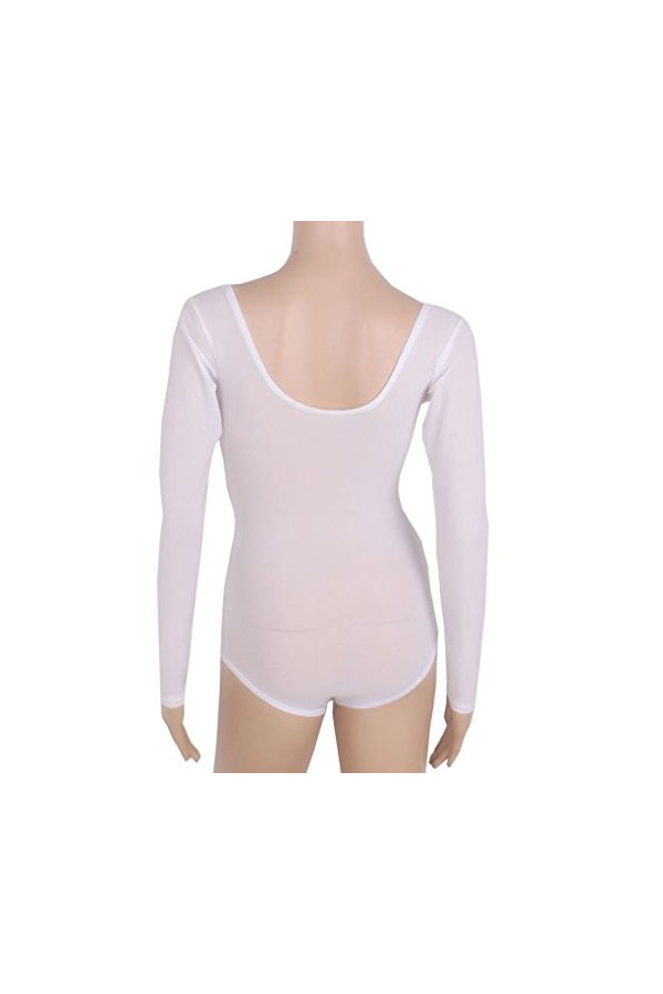 LinvMe Maille Filet Transparente Poitrine Ouvert De Danse du Ventre De Femmes Bodysuit Blanc