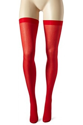 Leg Avenue Nylon Over The Knee Rouge Taille Unique, S-XL