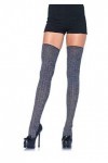 Leg Avenue Chaussettes Sexy Côtelées Taille Unique Gris
