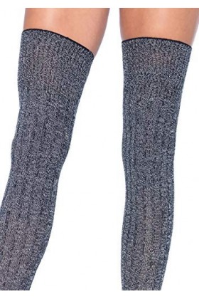 Leg Avenue Chaussettes Sexy Côtelées Taille Unique Gris