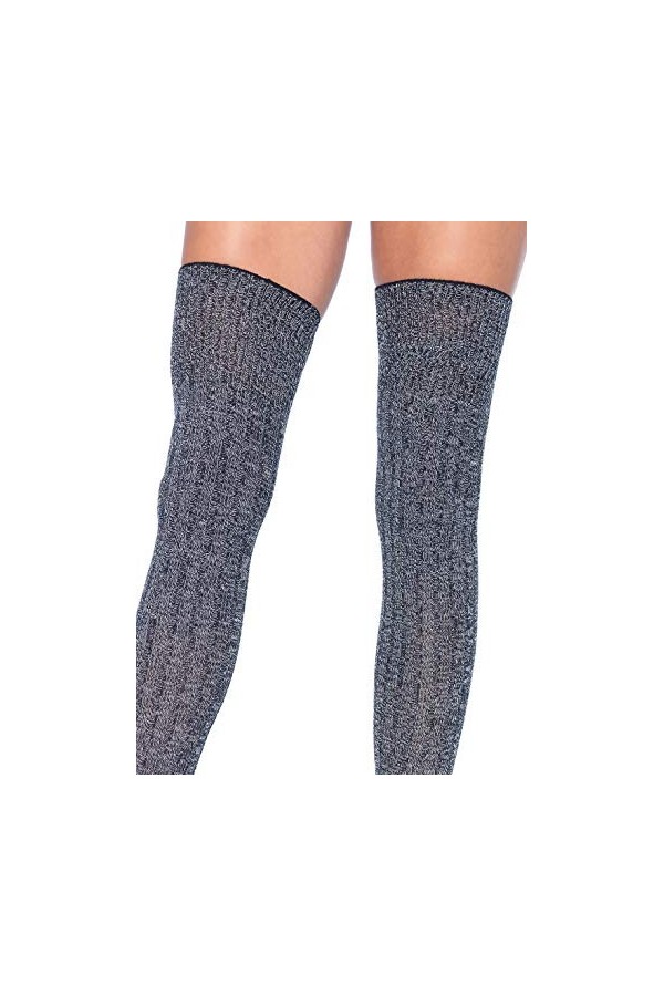 Leg Avenue Chaussettes Sexy Côtelées Taille Unique Gris