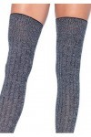 Leg Avenue Chaussettes Sexy Côtelées Taille Unique Gris