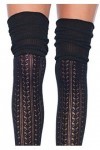 Leg Avenue Chaussettes Longues Pointillé Taille Unique Noir