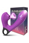 Masseur portable en silicone avec 10 * 10 modes de fonction pour le soulagement de la fatigue et la relaxation, rechargeable 