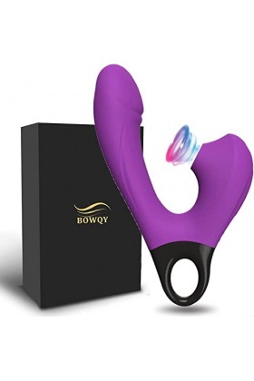 Masseur amélioré, 9 * 9 ModeMasseur multifonctionnel 2en1 Fonction Recharge USB Entièrement étanche Pourpre-14 