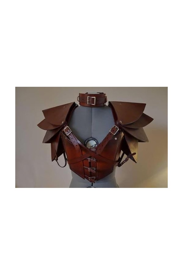 Corset médiéval en cuir, corset en cuir fait à la main, corset en cuir viking u54