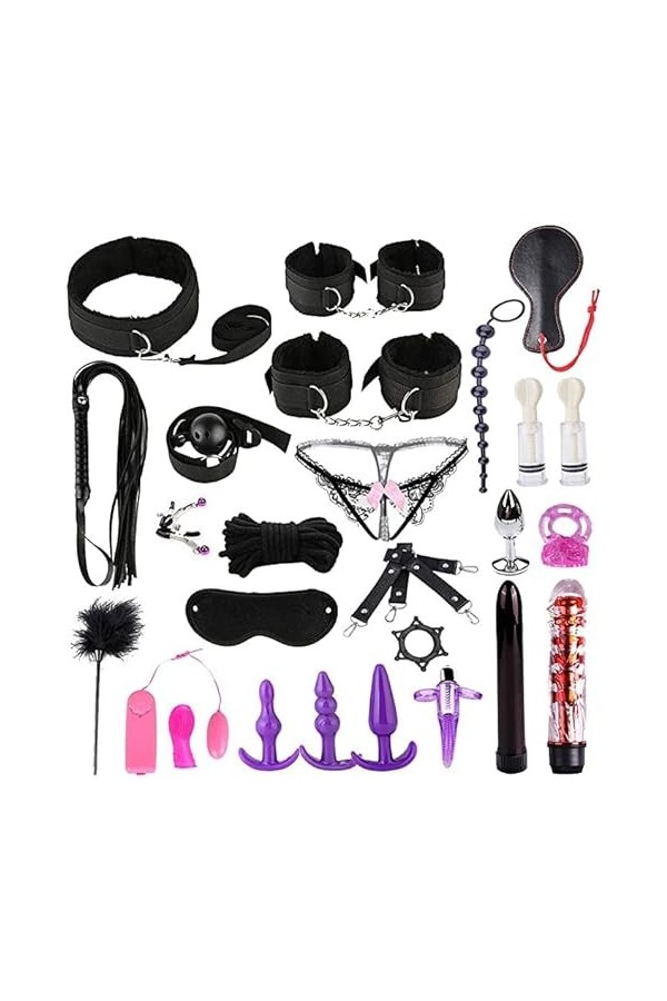 26 Pcs/Set Special Bundled Binding Set Adjustable Sexy Suit Toy pour couple accessoires de sexe bdsms sex B-D-S-M Vêtements C