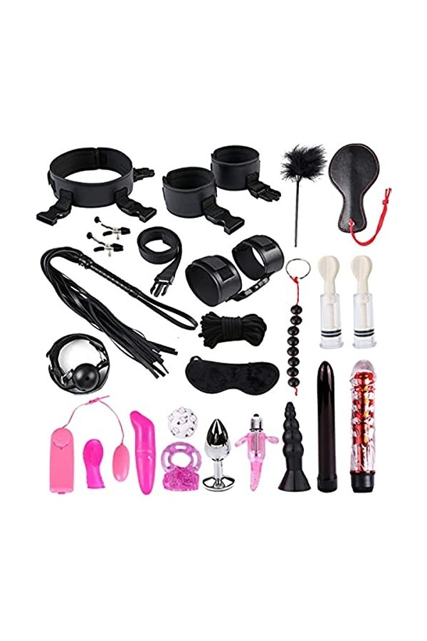 EsHals Ensemble de Servitude Composé, Adult Fun Toy Suit 18 Pcs/Set Bundled Binding Set New Set Sm Kit For Couple Adult Śęxy 