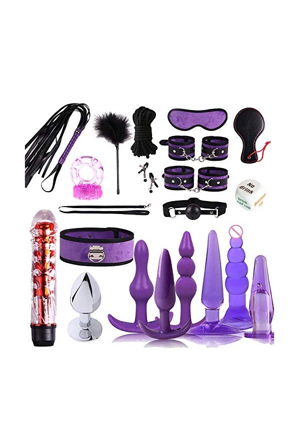  Ensemble de 21 pièces Coffret de jeu violet Coffret de Noël Décoration Cosplay Fun Set -386 violet 2 