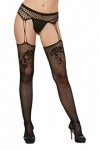Dreamgirl Garterhose - Black