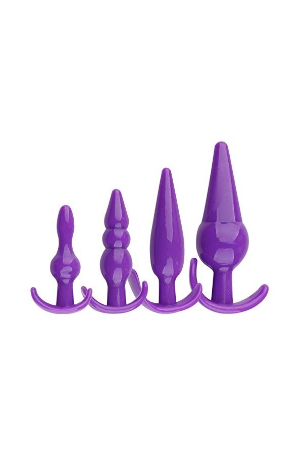 HUNTVE 7 pcs/Silicone Womens Play Set Àmàl Plǖg Womens Ạnạl Beạds Kit - Facile à Nettoyer et sain Violet 
