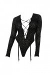 Feline Lustful Long Sleeve Teddy - Black