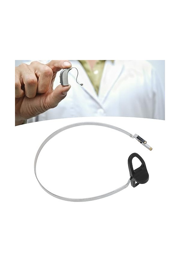 Bandeau Découteurs à Conduction Osseuse en Acier Inoxydable pour écouteurs 2 et 3 Broches, Compatible avec les Audiomètres-b