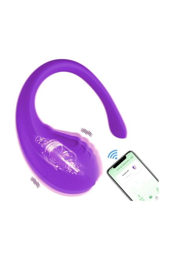 Simple love Mini Vibromasseurs Oeuf Feminin Telecommande à Distance Bluetooth, Puissant Sex Toýs Femme Oeuf Vibrant Connecté