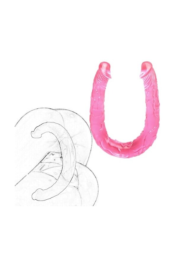 - Jouet En Silicone À Double Tête Longue Bande Rose Hőrse Điĺđo Ğođeş Şextoýŝ Pour Couples Ğođemiċhé Reaĺişte Vibro&Maşşeur