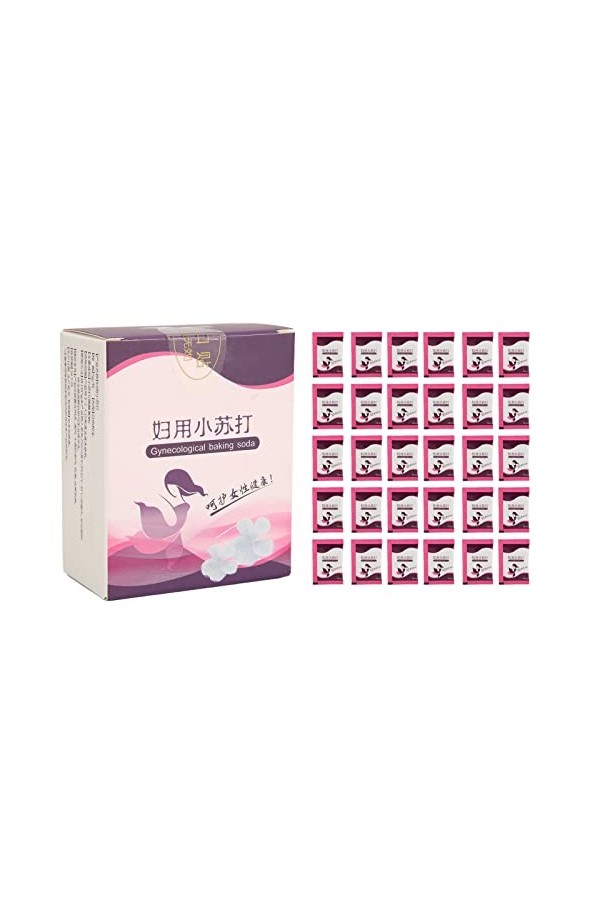 Gynécologique Soulagement Vaginale, Bicarbonate de Soude Doux des Démangeaisons Féminin Rinse Wash 30pcs, Coussins Poudre de 