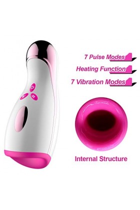 MayNuo Stimulation de La Tete Œuf,Realiste Masturbateur Masculin, Vagin Et Bouche Masturbateur Cup Pour Homme,Vagina Pussy Vi