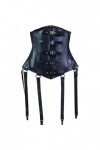 Corset sexy en latex noir avec laçage au dos en caoutchouc Bustiers Top Vêtements 1,0 mm, rouge, XL