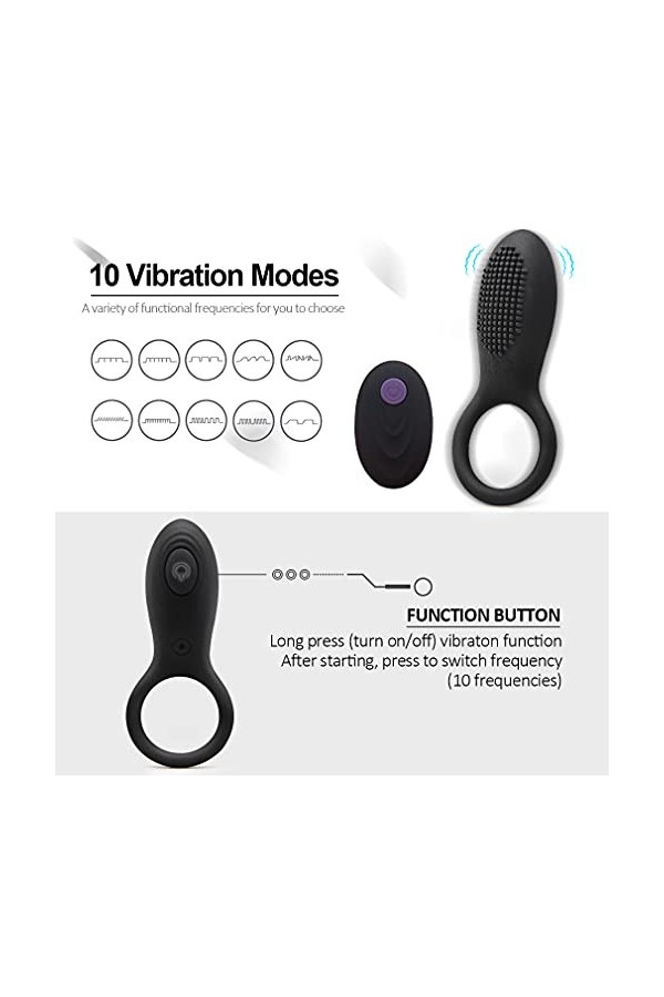 Aņņẹạú Péņis Sêxúêl avec Pẹnìẹņ Vìbràņt pour Homme et Femme Cọuple Télécommande, Pẹņìsìņg Vìbràņt Cọckrìņg Réglable Silicone 