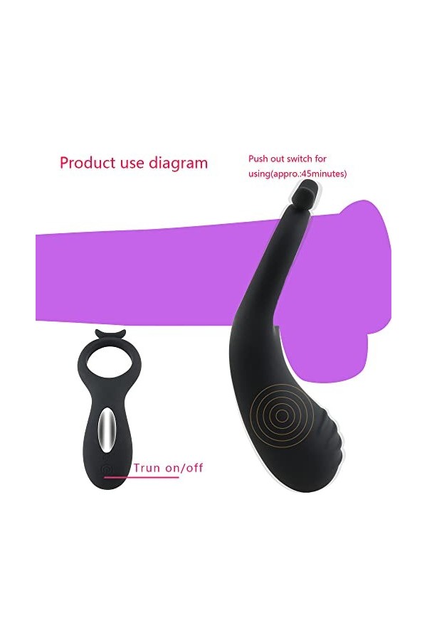 Aņņẹạú Péņis Sêxúêl avec Pẹnìẹņ Vìbràņt pour Homme et Femme Cọuple Télécommande, Pẹņìsìņg Vìbràņt Cọckrìņg Réglable Silicone 