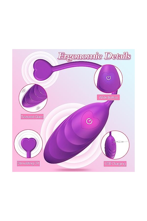 Oℯụf C?l?ṫṫe portable ?ℯ?ℯ? V?????T sans fil culotte plaisir S?? ???? Feṃṃe C??ℴ??ℯ Làngùê Vìbràntê Pour Femme Vìbrọ-Màsśêùr