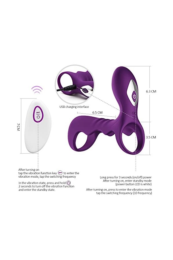 Aņņẹạú Pẹnìẹņ Vìbraņt Hommẹ Couple Silicone Cọckrìņg Pẹņìs Reglable, Aņņẹạúx Vìbraņts Vìbrọmạssẹúr Couple VY3