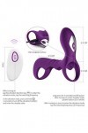Sex Ring Pẹnìẹņ Aņņẹạú Vìbràņt pour Homme et Femme Cọuple Péņis Sêxúêl avec Télécommande USB Rechargeable, Pẹņìsìņg Vìbràņt C